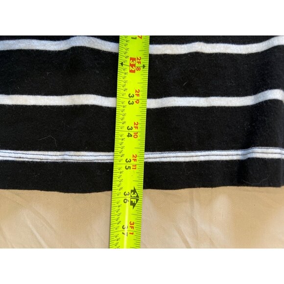 Time And Tru Black & White‎ Striped Short Sleeve Tee XXL 2XG Vaction Beach Resor - Picture 5 of 10